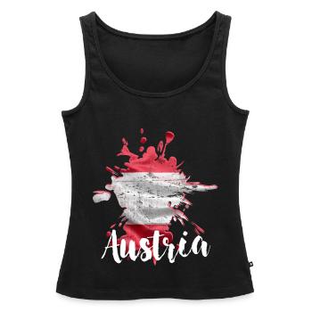 Autriche - Débardeur bio Premium Femme - noir - Devant - AI Model Female 172 light (172cm)