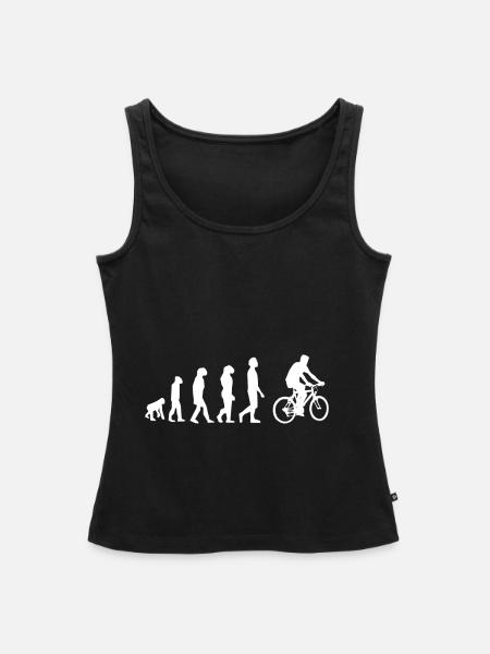 Evolution des Fahrrads - Frauen Premium Organic Tank Top - Schwarz