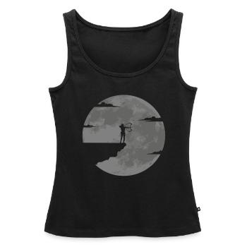 Bogenschießen Bogenschiessen Bogensport - Frauen Premium Organic Tank Top - Schwarz - Vorne - AI Model Female 172 light (172cm)