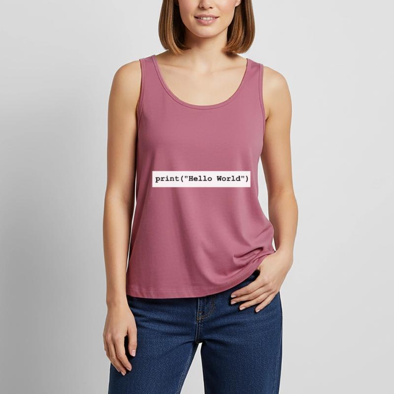 Hello World Python developer program gift Women’s Premium Organic Tank top