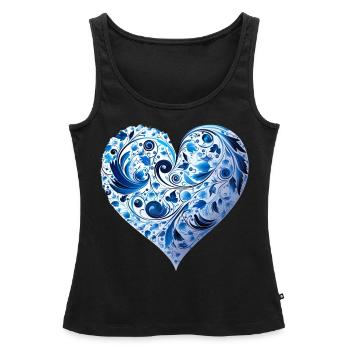 Kunst Herz Liebe Liebesbeweis Gefühle - Frauen Premium Organic Tank Top - Schwarz - Vorne - AI Model Female 172 light (172cm)