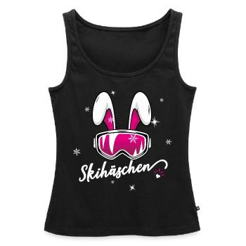 Skihase Skihäschen Ski sexy Frau Geschenk Hase Fun - Frauen Premium Organic Tank Top - Schwarz - Vorne - AI Model Female 172 light (172cm)
