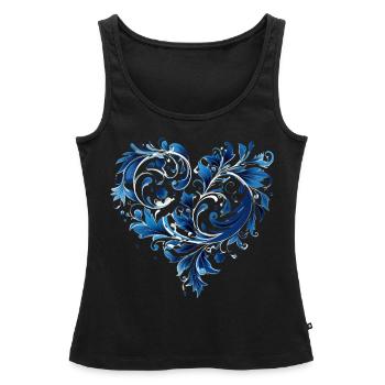 Kunst Herz Liebe Liebesbeweis Gefühle - Frauen Premium Organic Tank Top - Schwarz - Vorne - AI Model Female 172 light (172cm)
