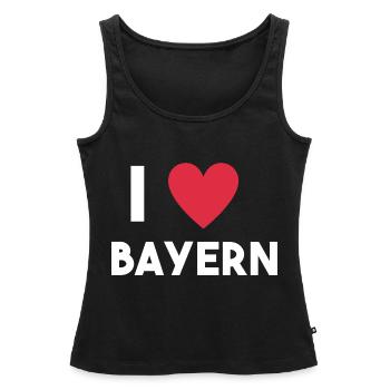ich liebe Bayern - Frauen Premium Organic Tank Top - Schwarz - Vorne - AI Model Female 172 light (172cm)