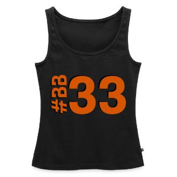 BB33-KARTON - Frauen Premium Organic Tank Top - Schwarz - Vorne - AI Model Female 172 light (172cm)