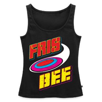 Frisbee - Ultimate Frisbee - Frauen Premium Organic Tank Top - Schwarz - Vorne - AI Model Female 172 light (172cm)