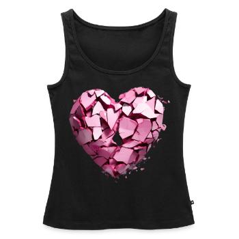 Valentinstag Herz Liebe Liebesbeweis Gefühle - Frauen Premium Organic Tank Top - Schwarz - Vorne - AI Model Female 172 light (172cm)