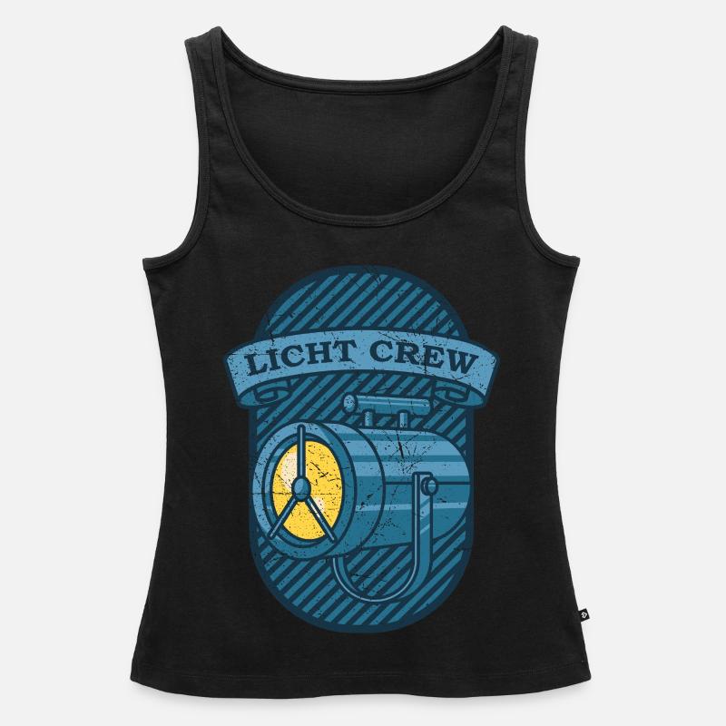 LIGHT CREW Cadeau de technicien en éclairage rétro - Débardeur bio Premium Femme - noir