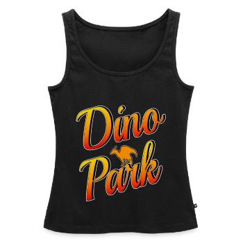 Dino Park T-Rex dinosaures Préhistoire - Débardeur bio Premium Femme - noir - Devant - AI Model Female 172 light (172cm)