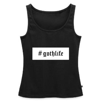 #gothlife gothique gothique - Débardeur bio Premium Femme - noir - Devant - AI Model Female 172 light (172cm)