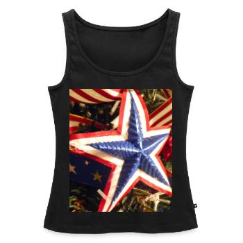 Amerikanisches Weihnachten Weihnachtsstern - Frauen Premium Organic Tank Top - Schwarz - Vorne - AI Model Female 172 light (172cm)