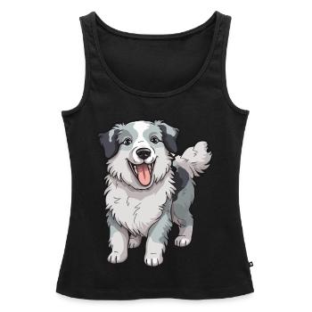 Treuer Begleiter Hund - Frauen Premium Organic Tank Top - Schwarz - Vorne - AI Model Female 172 light (172cm)