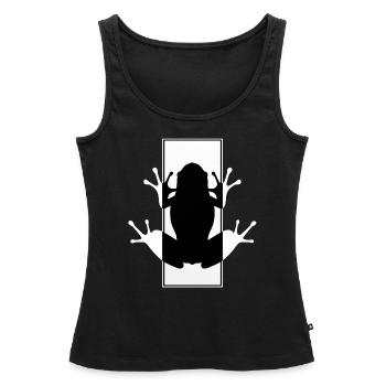 Grenouille, Biologie, Amphibiens, Lurche, Zoologie - Débardeur bio Premium Femme - noir - Devant - AI Model Female 172 light (172cm)