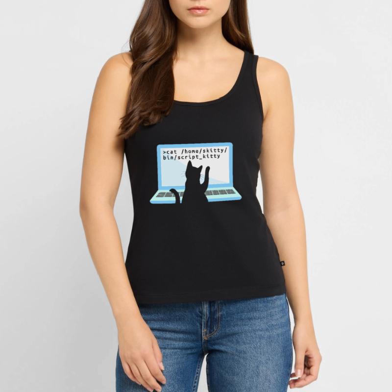 Chat comme codeur codeur propriétaire de chat Débardeur bio Premium Femme