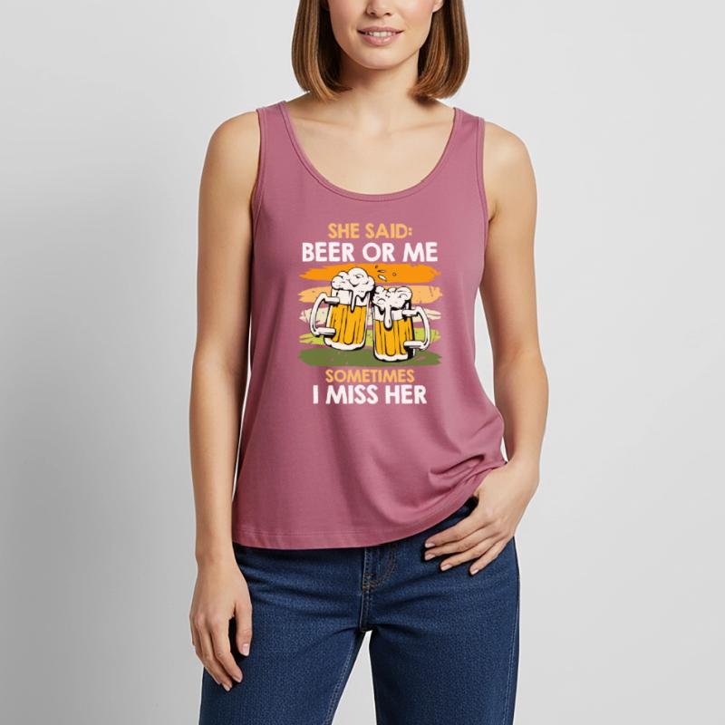 Männer Bier Spruch Ehefrau oder Bier Biertrinker Frauen Premium Organic Tank Top