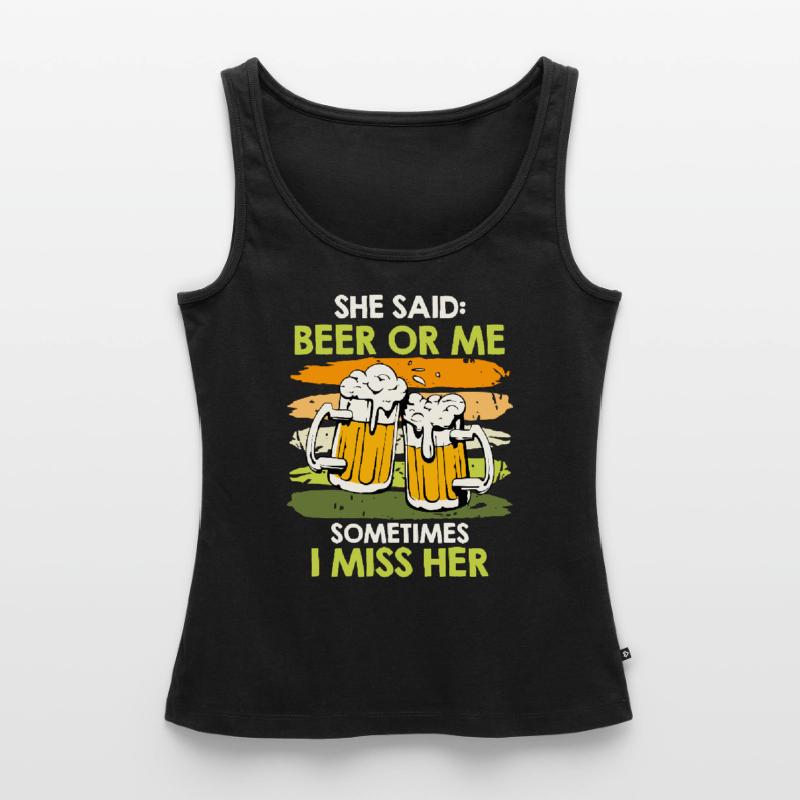 Männer Bier Spruch Ehefrau oder Bier Biertrinker Frauen Premium Organic Tank Top