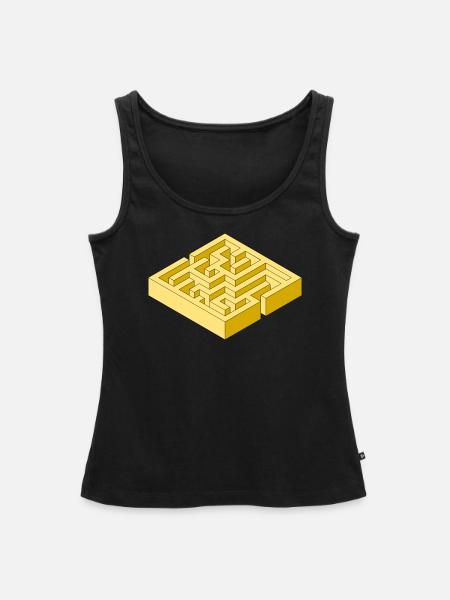 Labyrinth - Frauen Premium Organic Tank Top - Schwarz