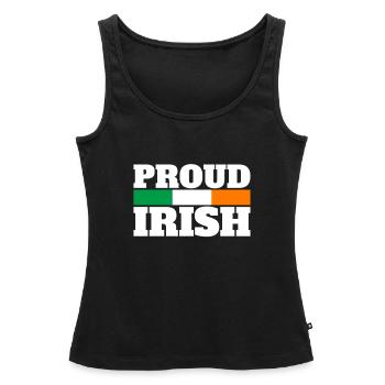 Fier Irlandais Irlande Drapeau Irlandais Fier Irlandais - Débardeur bio Premium Femme - noir - Devant - AI Model Female 172 light (172cm)