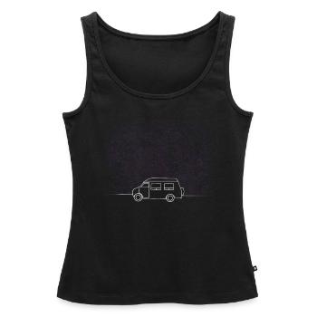 Road Trip Voyage Road Trip Vanlife Starry Sky - Débardeur bio Premium Femme - noir - Devant - AI Model Female 172 light (172cm)