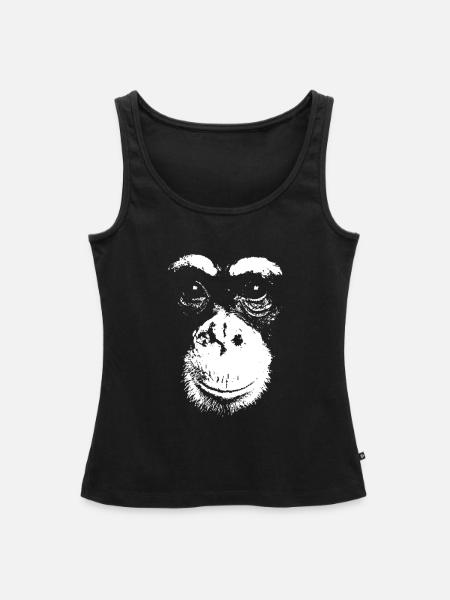 Schimpanse - Chimp - Chimpanzee - Frauen Premium Organic Tank Top - Schwarz
