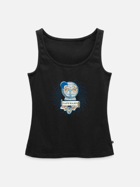 Der Zapfhahn Bierspruch - Frauen Premium Organic Tank Top - Schwarz