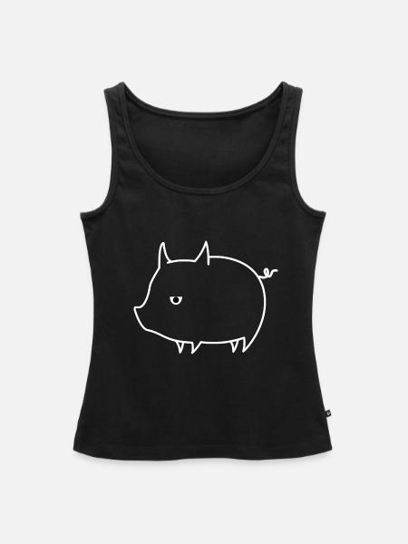 Ferkel - Frauen Premium Organic Tank Top - Schwarz