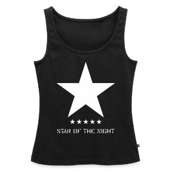 Étoile de la nuit - Débardeur bio Premium Femme - noir - Devant - AI Model Female 172 light (172cm)