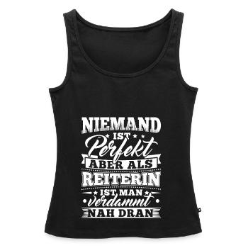 Lustiges Reiten Reiter Reit Shirt - Frauen Premium Organic Tank Top - Schwarz - Vorne - AI Model Female 172 light (172cm)