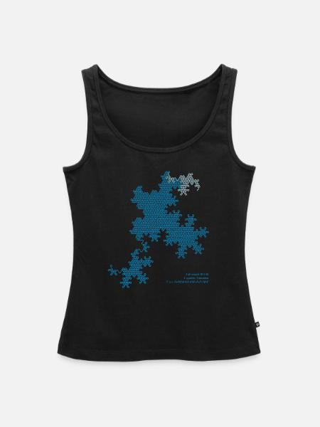 points-edges R13-15 blue lines - Frauen Premium Organic Tank Top - Schwarz