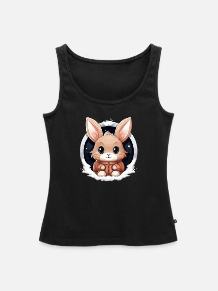 Hase - Kawaii Style - Frauen Premium Organic Tank Top - Schwarz