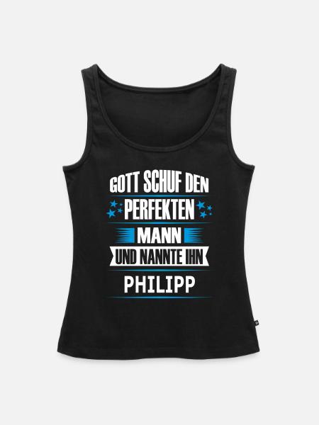 PHILIPP - Frauen Premium Organic Tank Top - Schwarz
