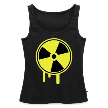 atom_symbol_1_f2 - Women’s Premium Organic Tank top - black - Front - AI Model Female 172 light (172cm)