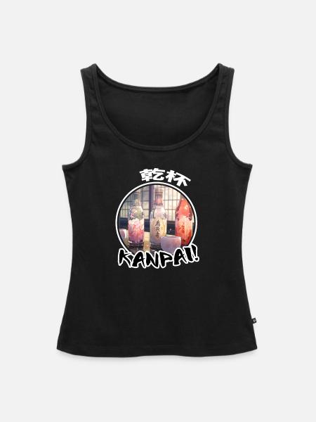 Japanischer Sake - Anime Shirt - Frauen Premium Organic Tank Top - Schwarz