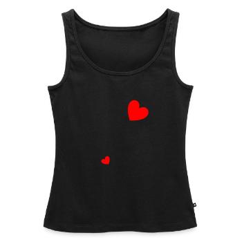 Announce pregnancy - Women’s Premium Organic Tank top - black - Front - AI Model Female 172 light (172cm)