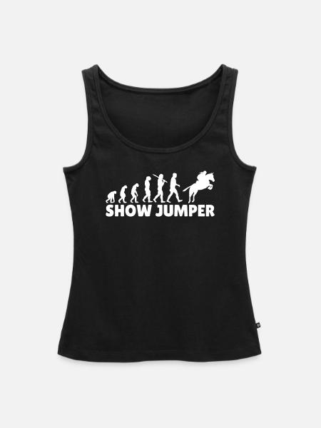 Evolution Reiten Show Jumper - Frauen Premium Organic Tank Top - Schwarz