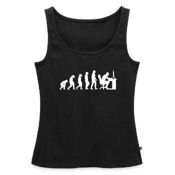 Gaming Evolution - Gamer Funny Gift - Women’s Premium Organic Tank top - black - Front - AI Model Female 172 light (172cm)