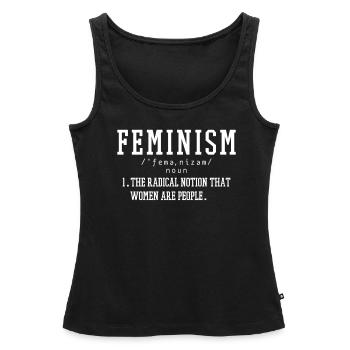 Feminismus - Frauen Premium Organic Tank Top - Schwarz - Vorne - AI Model Female 172 light (172cm)