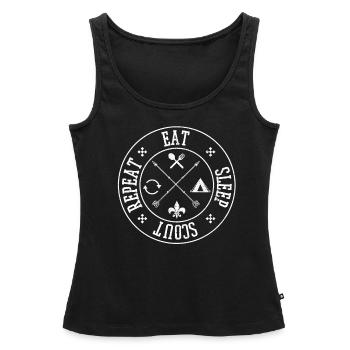 Pfadfinder - Frauen Premium Organic Tank Top - Schwarz - Vorne - AI Model Female 172 light (172cm)