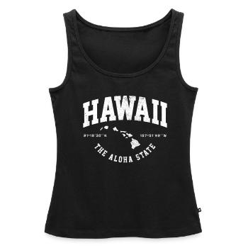 Hawaii - Frauen Premium Organic Tank Top - Schwarz - Vorne - AI Model Female 172 light (172cm)