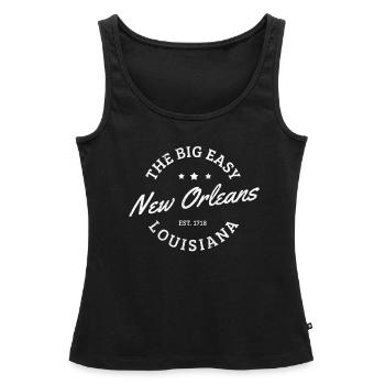 New Orleans Louisiana Souvenir - Women’s Premium Organic Tank top - black - Front - AI Model Female 172 light (172cm)