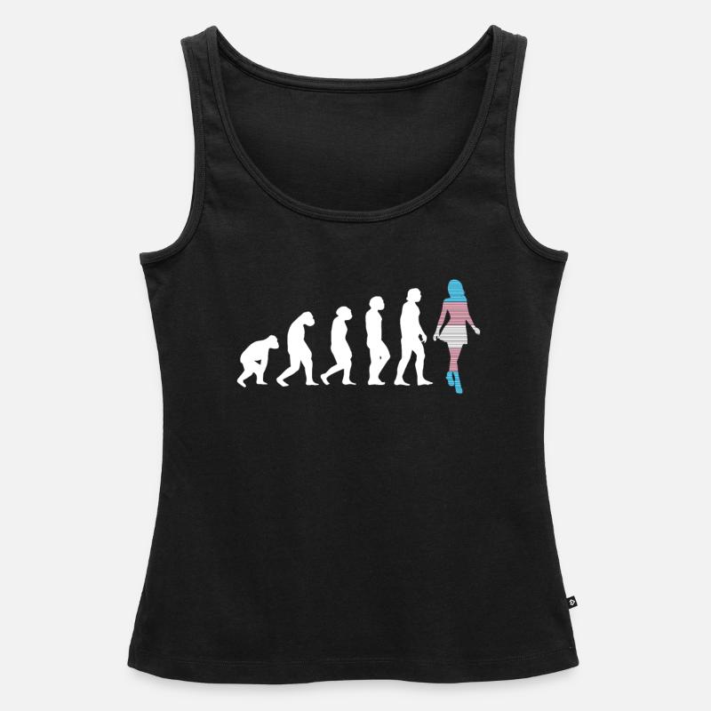 Transgender Evolution Trans Pride LGBTQ - Débardeur bio Premium Femme - noir