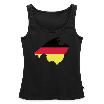 Mallorca - Women’s Premium Organic Tank top - black - Front - AI Model Female 172 light (172cm)