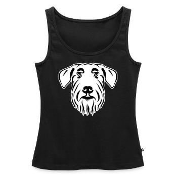 Schnauzer géant - Débardeur bio Premium Femme - noir - Devant - AI Model Female 172 light (172cm)