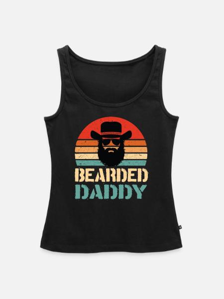 Bärtiger Papa - Frauen Premium Organic Tank Top - Schwarz