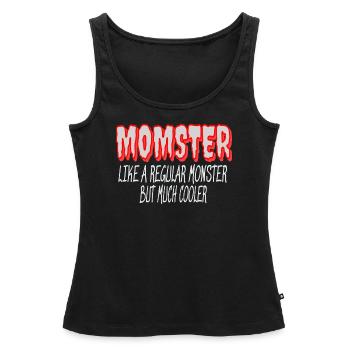 Halloween Maman Mères Humour Momster - Débardeur bio Premium Femme - noir - Devant - AI Model Female 172 light (172cm)