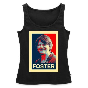 Arlene Foster Rétro politique irlandaise - Débardeur bio Premium Femme - noir - Devant - AI Model Female 172 light (172cm)