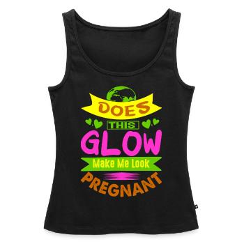 Mère Enceinte Bébé Nourrisson T-shirt Maman - Débardeur bio Premium Femme - noir - Devant - AI Model Female 172 light (172cm)