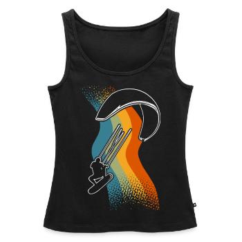 Kitesurfer Kitesurf Kitesurf - Débardeur bio Premium Femme - noir - Devant - AI Model Female 172 light (172cm)