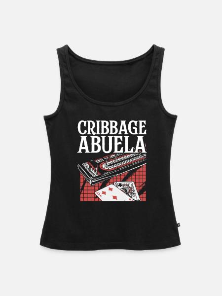 Cribbage Abuela Shirt Großmutter Oma - Frauen Premium Organic Tank Top - Schwarz
