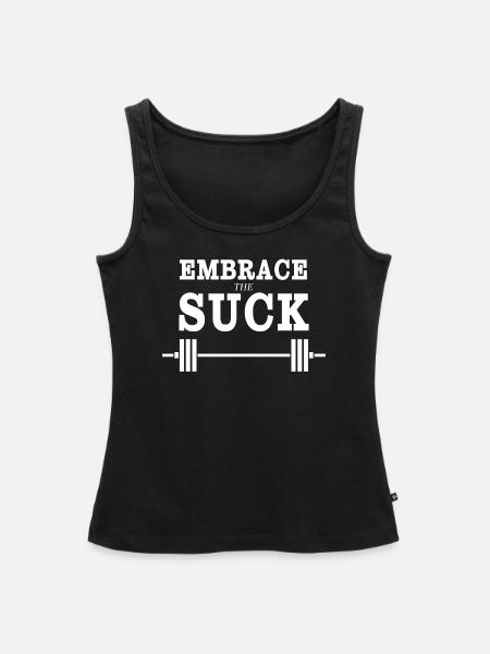 Umarme den SUCK - Frauen Premium Organic Tank Top - Schwarz